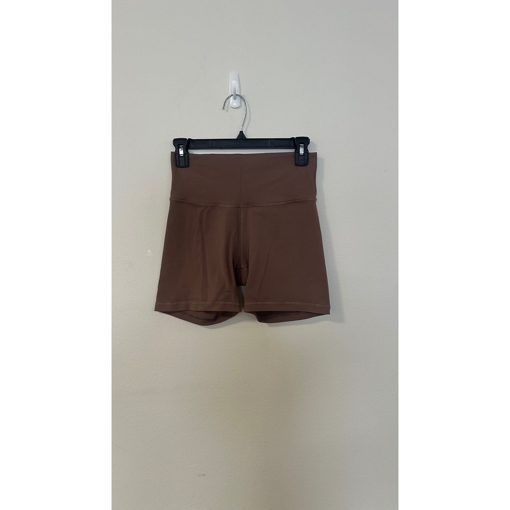 Aritzia TnAction TnaLife Atmosphere Biker Shorts Brown High Waisted Medium